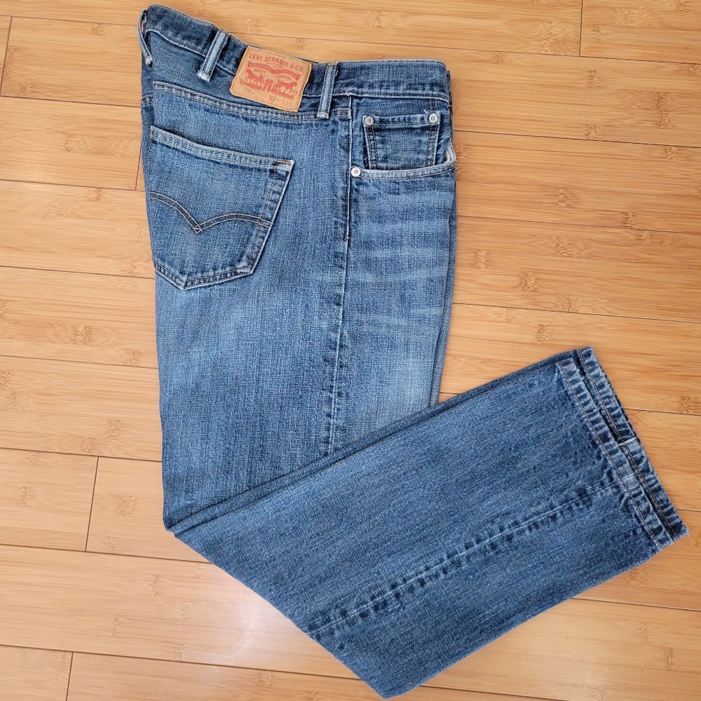 LEVI'S 501 Button Fly Denim Blue Jeans W38 X L30